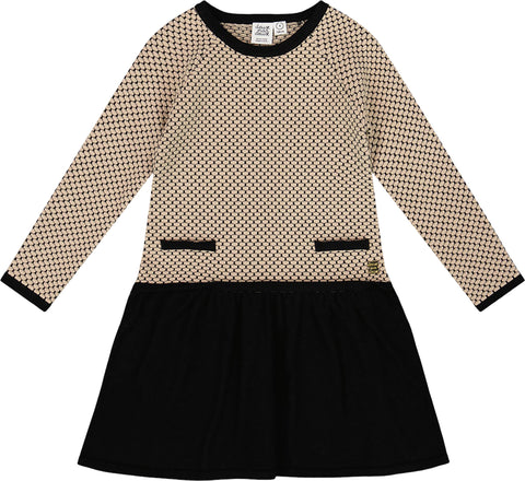 Deux par Deux Long Sleeve Knit Sweater Dress - Big Girl