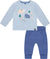 Deux par Deux Organic Cotton Jersey Two-Piece Top and Pant Set - Baby Boy - Blue