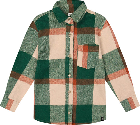 Deux par Deux Long Sleeve Yarn Dyed Plaid Shirt - Little Boy