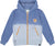 Deux par Deux Blue Full Zip Hooded Fleece Jacket - Little Boy - Blue