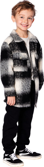 Deux par Deux Long Sleeve Zip Front Overshirt with Pockets - Little Boy