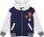 Deux par Deux Black Full Zip Hooded Fleece Jacket - Little Boy - Navy Blue