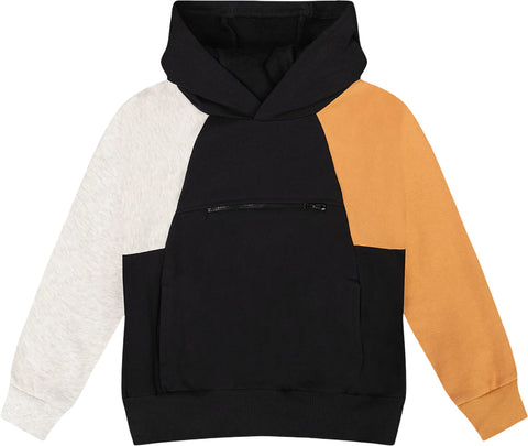 Deux par Deux Pullover Hooded Fleece Sweatshirt with Zip Pocket - Little Boy