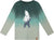 Deux par Deux Long Sleeve Organic Cotton Gradient Jersey T-Shirt - Little Boy - Bottle Green