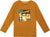 Deux par Deux Long Sleeve Cotton Jersey T-Shirt Shirt - Little Boy - Orange Brown