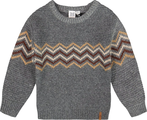Deux par Deux Dark Heather Gray Knit Sweater - Little Boy