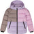 Deux par Deux Colorblocked Puffy Winter Coat - Little Kids - Purple Gray