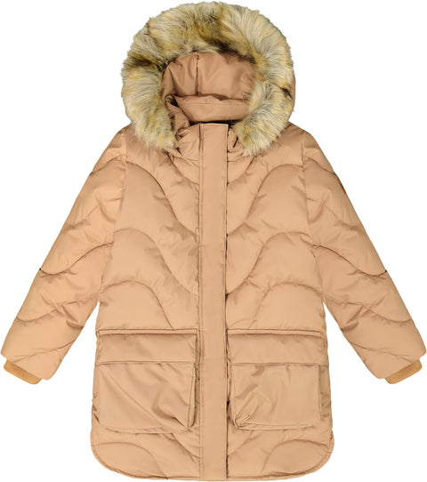 Deux par Deux Long Wavy Quilt Puffy Winter Coat - Big Girl 