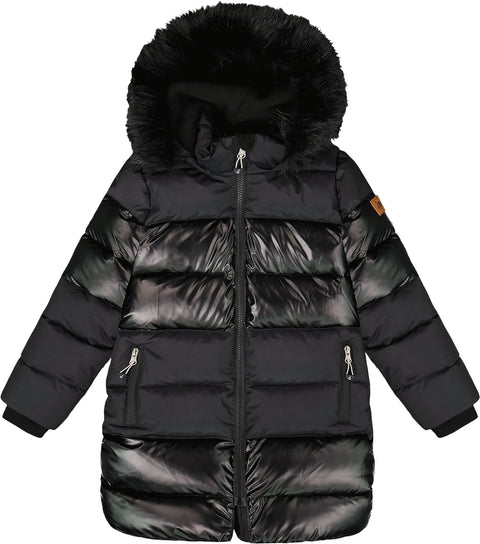 Deux par Deux Long Metallic Puffy Coat - Big Girl 