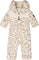 Deux par Deux Mid-Season Plush Plaid One Piece Outerwear - Baby - Cream Leopard Print