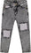 Deux par Deux French Terry Blue Denim Pants with Contrasting Patch - Big Boy - Black Denim