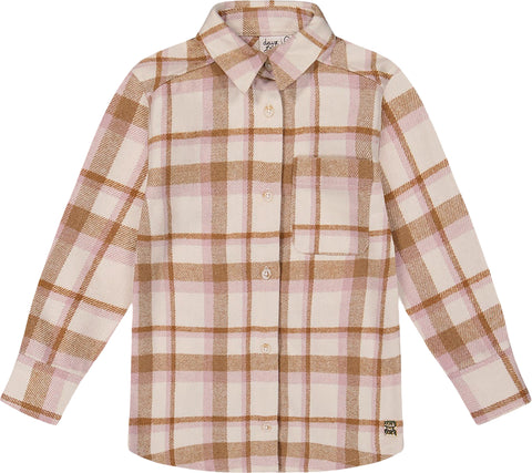 Deux par Deux Plaid Overshirt - Big Girl 