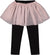 Deux par Deux Leggings with Tulle Skirt - Little Girl - Pink - Black