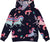 Deux par Deux Pullover Fleece Hoodie - Little Girl - Navy Unicorn Print
