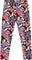 Deux par Deux Black Retro Flower Stretch Jersey Leggings - Little Girl - Black Retro Flower Print