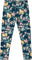 Deux par Deux Black Retro Flower Stretch Jersey Leggings - Little Girl - Green Cat Print