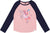 Deux par Deux Jersey Raglan Sleeve T-Shirt - Little Girl - Dusty Pink