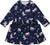 Deux par Deux Jersey Dress with Pockets - Big Girl - Navy Unicorn Print