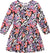 Deux par Deux Black Retro Flower Jersey Dress - Little Girl - Black Retro Flower Print