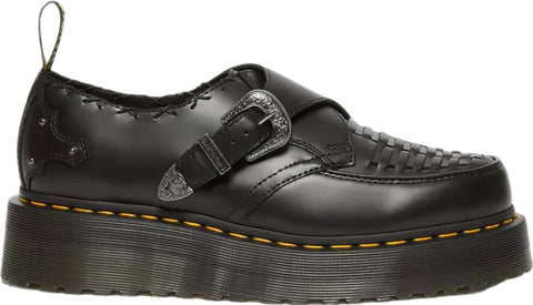 Dr. Martens Ramsey Woven Smooth Leather Platform Creepers Shoes - Unisex