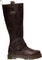 Dr. Martens Anistone BKR High Leg Biker Boots - Unisex - Dark Brown Crazy Horse