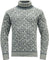 Devold Svalbard Wool High Neck Sweater - Unisex - Turbulence - Offwhite