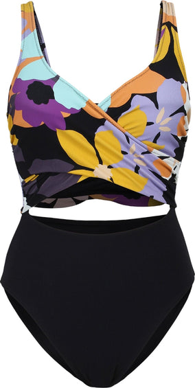 Everyday Sunday Aqua Bloom Recycled High Leg Wrap One-Piece Swimsuit - Women's