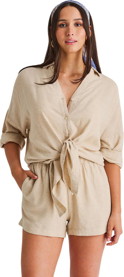 Everyday Sunday Linen-Blend Cover-Up Tunic Shirt - Women's