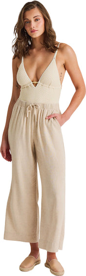 Everyday Sunday Linen-Blend Wide-Leg Cover-Up Pant - Women's