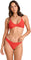 Everyday Sunday Textured Fixed Triangle Bikini Top - Women's - Red Tulip