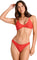 Everyday Sunday Textured High-Leg Cheeky Bikini Bottom - Women's - Red Tulip