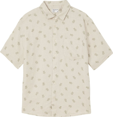 Frank And Oak Short Sleeve Linen Shirt - Men's