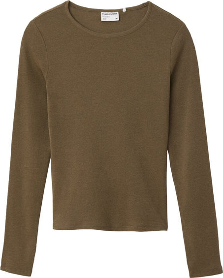 Frank And Oak Long Sleeve Slim Fit Rib Top - Women's