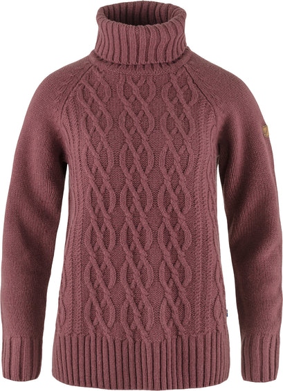 Fjällräven Övik Cable Knit Roller Neck Sweater - Women's