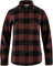 Fjällräven Övik Heavy Flannel Shirt- Women's - Dark Navy - Maroon