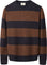 forét Alpine Knit Sweater - Men's - Navy - Dark Brown