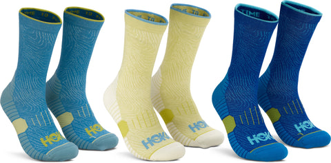 Hoka Crew 3-Pack Run Socks - Unisex