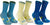 Hoka Crew 3-Pack Run Socks - Unisex - Alpine Blue - Cardamon - Ultramarine