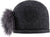 Harricana Cici Ormos Winter Hat with Upcycled Side Pom - Women's - Charcoal