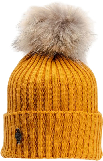 Harricana Basic Canadian Beanie with Upcycled Fur Pom
