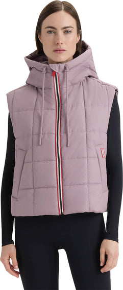 Hunter Lindsey Pu Coated Square Quilted Vest - Women's