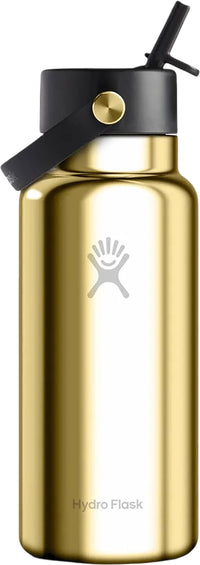 Hydro Flask Wide Mouth Water Bottle with Flex Straw Cap 32oz/946ml