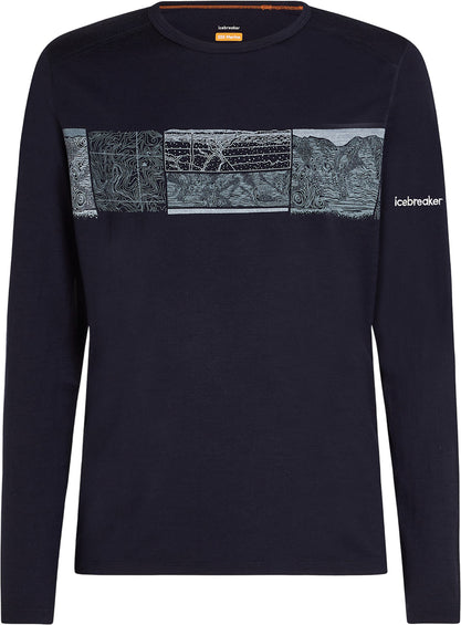icebreaker Merino 200 Oasis Elevation Line Long Sleeve Crewe Thermal Top - Men's