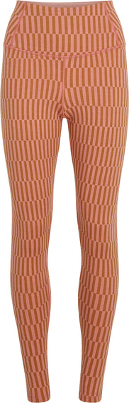 icebreaker Merino 260 Tech Vertex Snow Grid High Rise Thermal Leggings - Women's