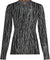 icebreaker Merino 260 Tech Vertex Delta Lines Long Sleeve Crewe Thermal Top - Women's - Black - Snow