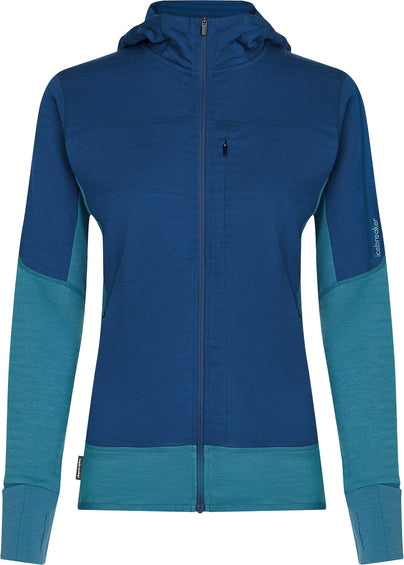 icebreaker 300 RealFleece Descender Merino Blend Long Sleeve Zip Hoodie - Women's