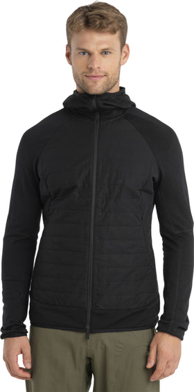 icebreaker Quantum Merino Blend Hybrid Long Sleeve Zip Hoodie - Men's