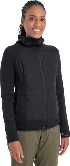 icebreaker Quantum Merino Blend Hybrid Long Sleeve Zip Hoodie - Women's