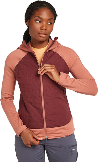 icebreaker Quantum Merino Blend Hybrid Long Sleeve Zip Hoodie - Women's