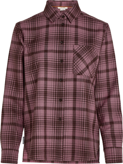 icebreaker 200 Dawnder Merino Plaid Long Sleeve Flannel Shirt - Women's